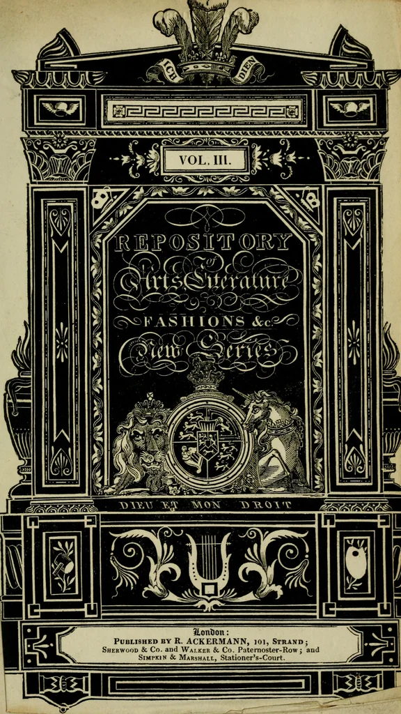 An illustration from The Repository of arts, literature, commerce, manufactures, fashions and politics, 1809, leaf 4