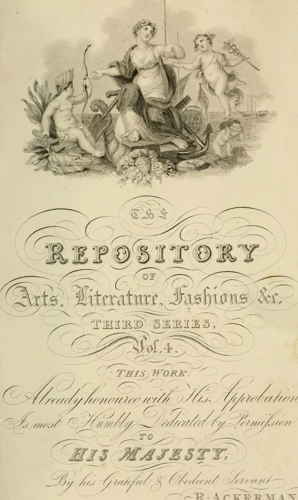 An illustration from The Repository of arts, literature, commerce, manufactures, fashions and politics, 1809, leaf 6
