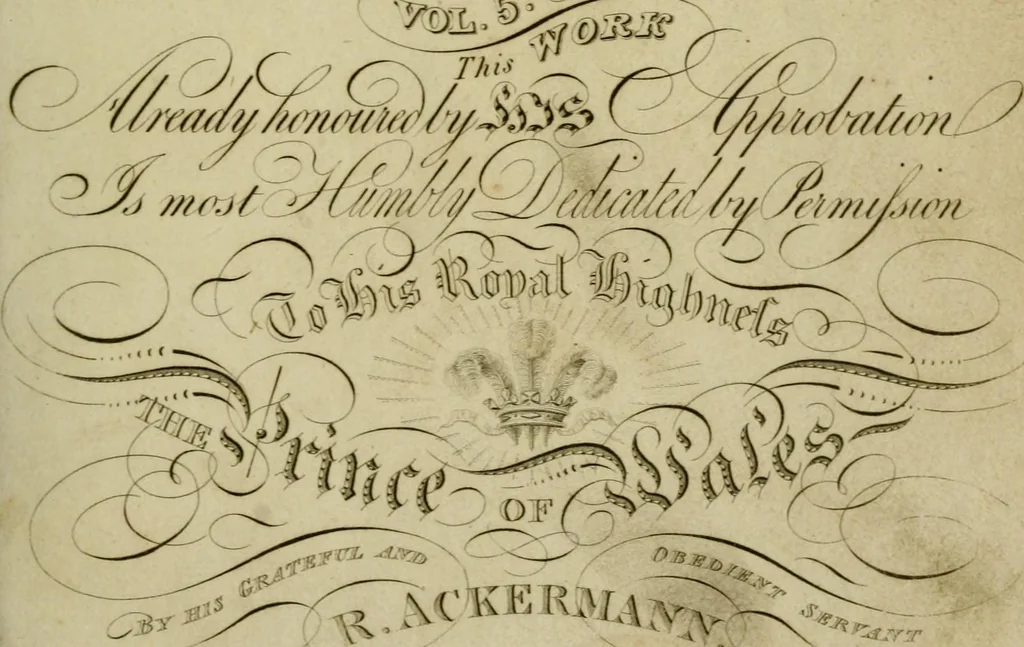 An illustration from The Repository of arts, literature, commerce, manufactures, fashions and politics, 1809, leaf 8