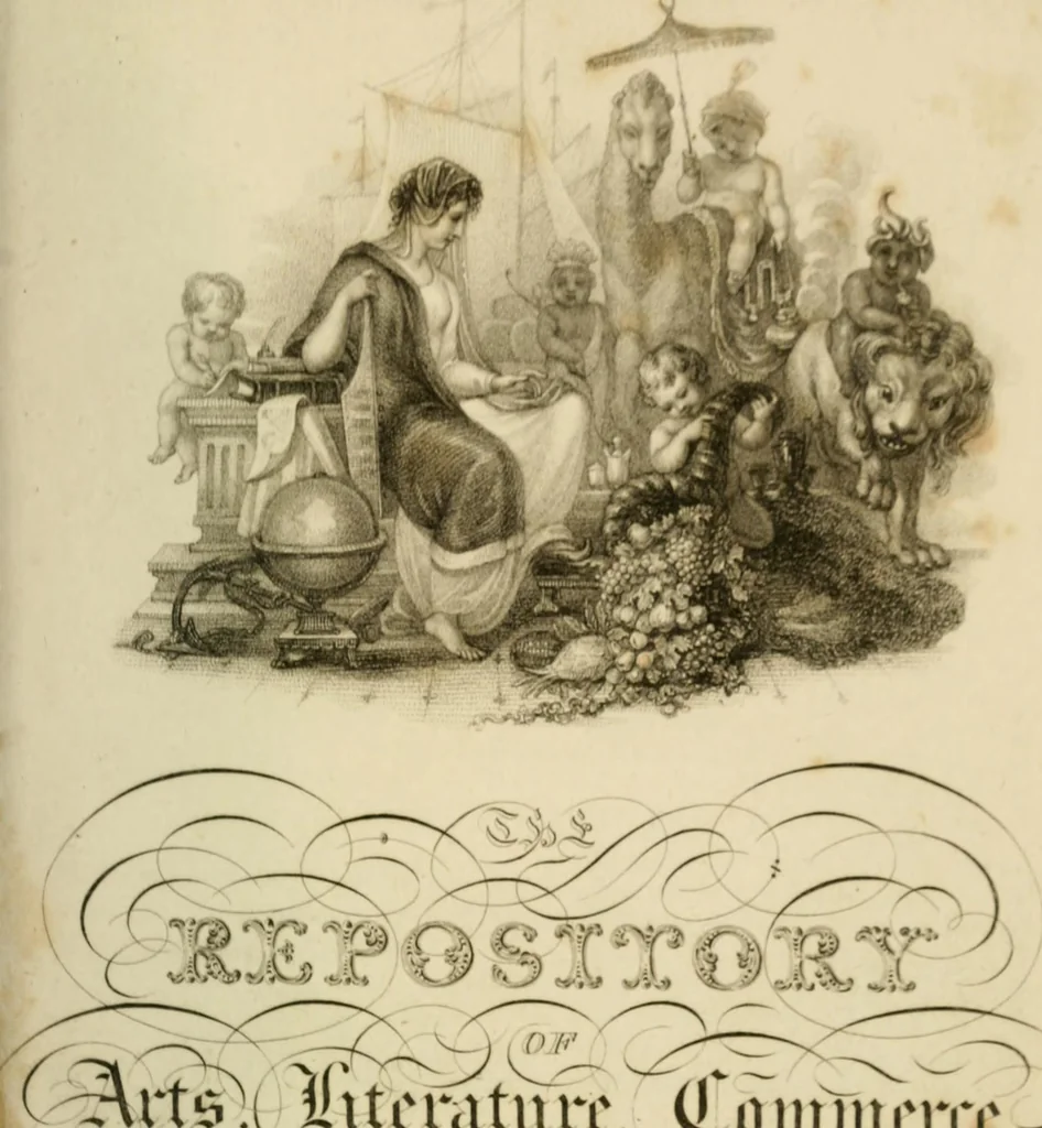 An illustration from The Repository of arts, literature, commerce, manufactures, fashions and politics, 1809, leaf 6