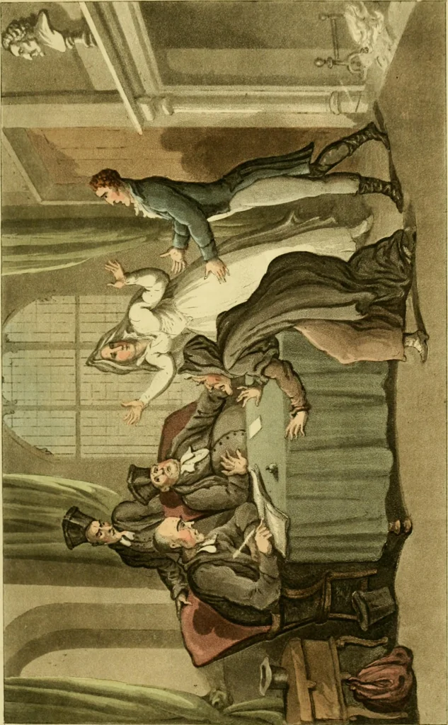 An illustration from The Repository of arts, literature, commerce, manufactures, fashions and politics, 1809, leaf 166