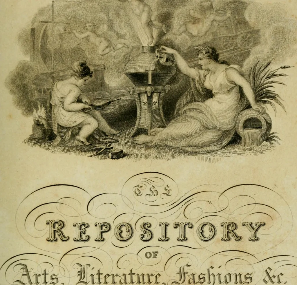 An illustration from The Repository of arts, literature, commerce, manufactures, fashions and politics, 1809, leaf 6