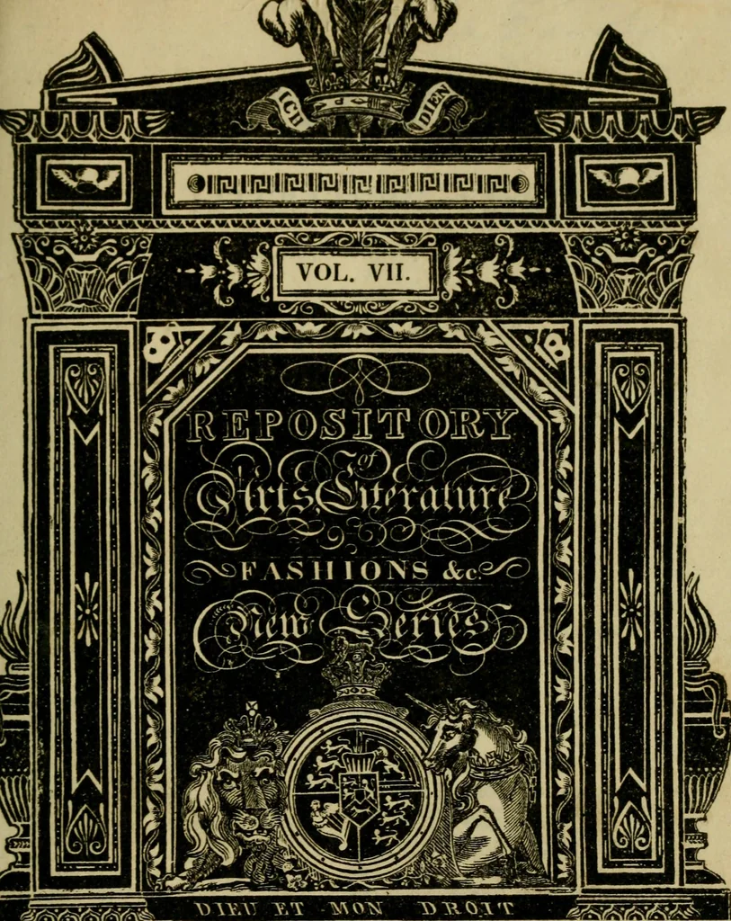 An illustration from The Repository of arts, literature, commerce, manufactures, fashions and politics, 1809, leaf 6