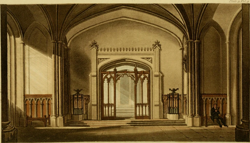 An illustration from The Repository of arts, literature, commerce, manufactures, fashions and politics, 1809, leaf 139