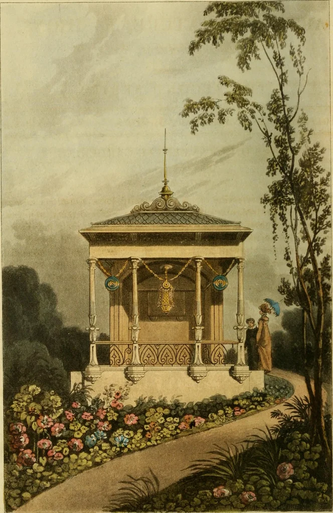 An illustration from The Repository of arts, literature, commerce, manufactures, fashions and politics, 1809, leaf 87
