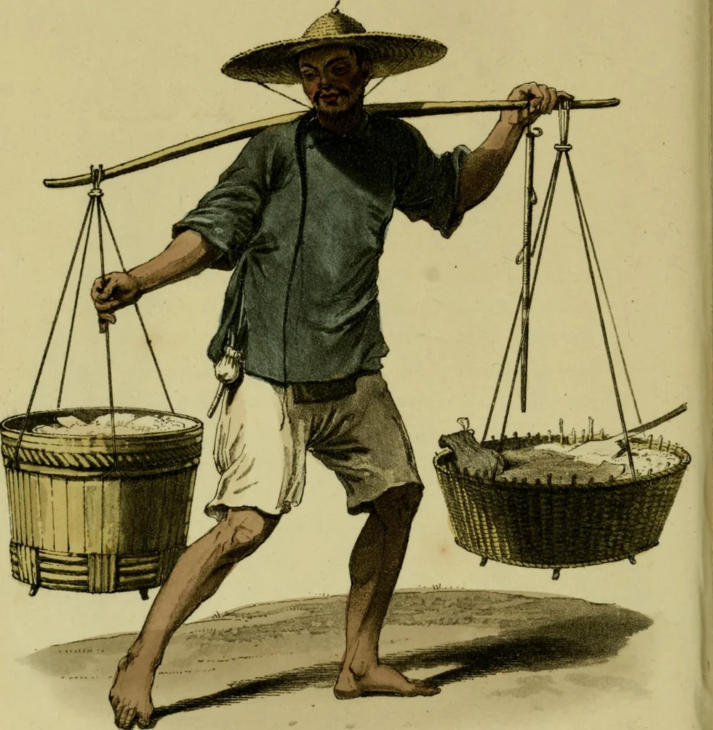 An illustration from Picturesque representations of the dress and manners of the Chinese. Illustrated in fifty coloured engravings, with descriptions, 1814, leaf 123