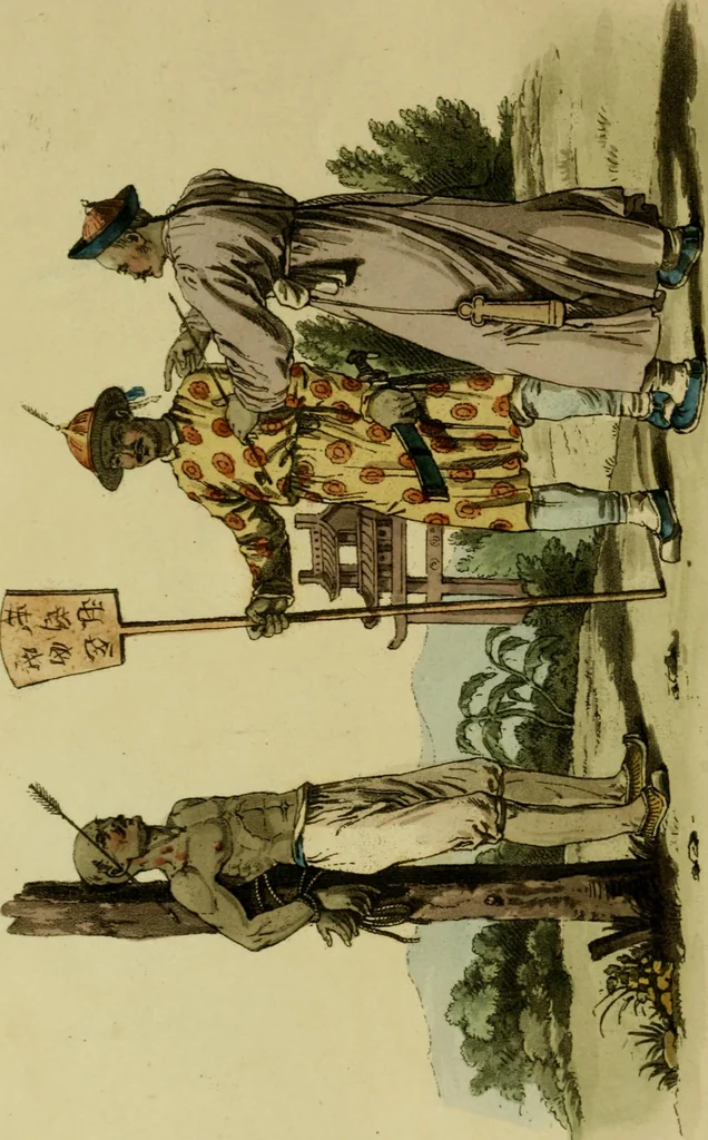 An illustration from Picturesque representations of the dress and manners of the Chinese. Illustrated in fifty coloured engravings, with descriptions, 1814, leaf 199