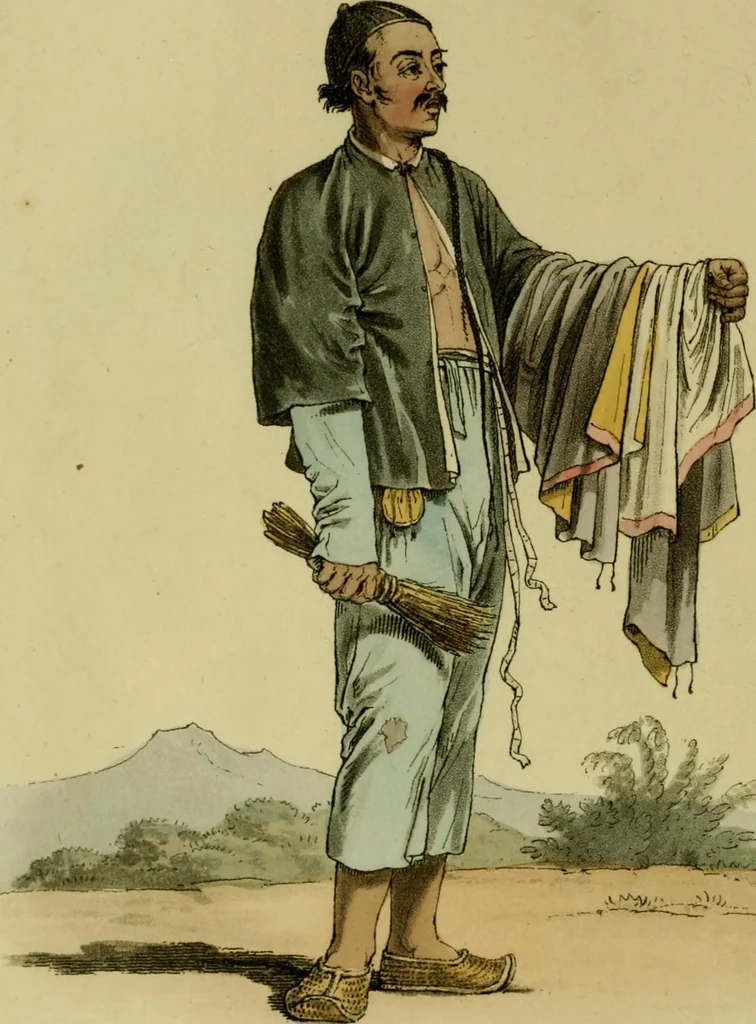 An illustration from Picturesque representations of the dress and manners of the Chinese. Illustrated in fifty coloured engravings, with descriptions, 1814, leaf 23