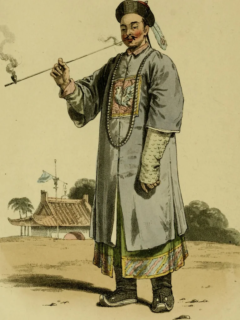 An illustration from Picturesque representations of the dress and manners of the Chinese. Illustrated in fifty coloured engravings, with descriptions, 1814, leaf 27