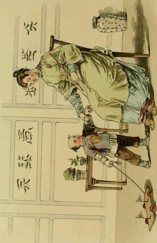 An illustration from Picturesque representations of the dress and manners of the Chinese. Illustrated in fifty coloured engravings, with descriptions, 1814, leaf 47