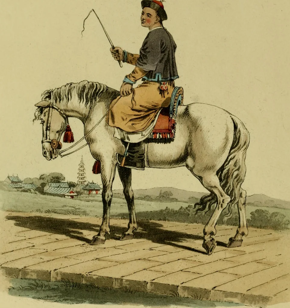 An illustration from Picturesque representations of the dress and manners of the Chinese. Illustrated in fifty coloured engravings, with descriptions, 1814, leaf 79