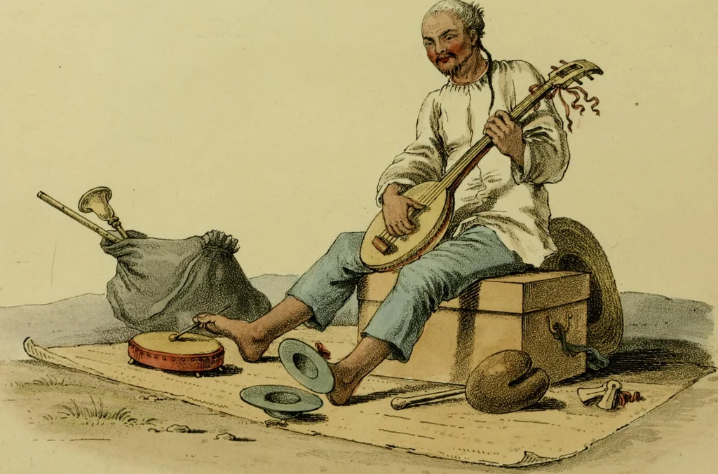 An illustration from Picturesque representations of the dress and manners of the Chinese. Illustrated in fifty coloured engravings, with descriptions, 1814, leaf 83