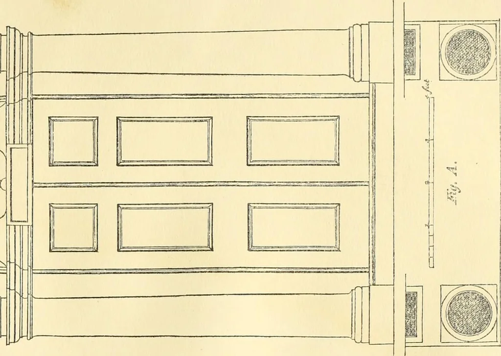 An illustration from A reprint of The country builder's assistant, The American builder's companion, The rudiments of architecture, The practical house carpenter, Practice of architecture, 1917, leaf 120