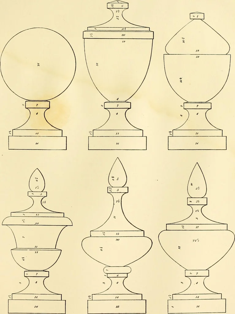 An illustration from A reprint of The country builder's assistant, The American builder's companion, The rudiments of architecture, The practical house carpenter, Practice of architecture, 1917, leaf 130