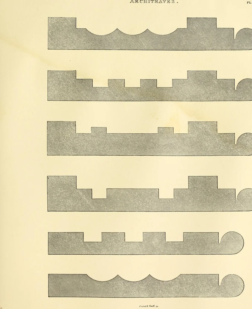 An illustration from A reprint of The country builder's assistant, The American builder's companion, The rudiments of architecture, The practical house carpenter, Practice of architecture, 1917, leaf 140