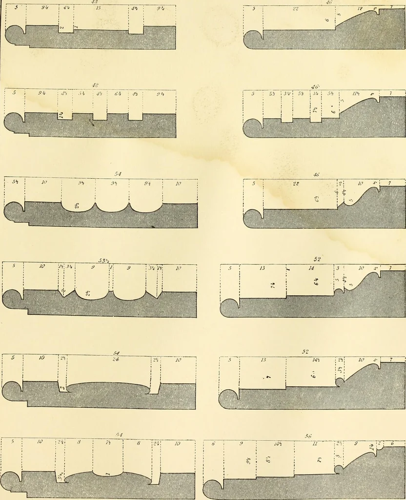 An illustration from A reprint of The country builder's assistant, The American builder's companion, The rudiments of architecture, The practical house carpenter, Practice of architecture, 1917, leaf 174