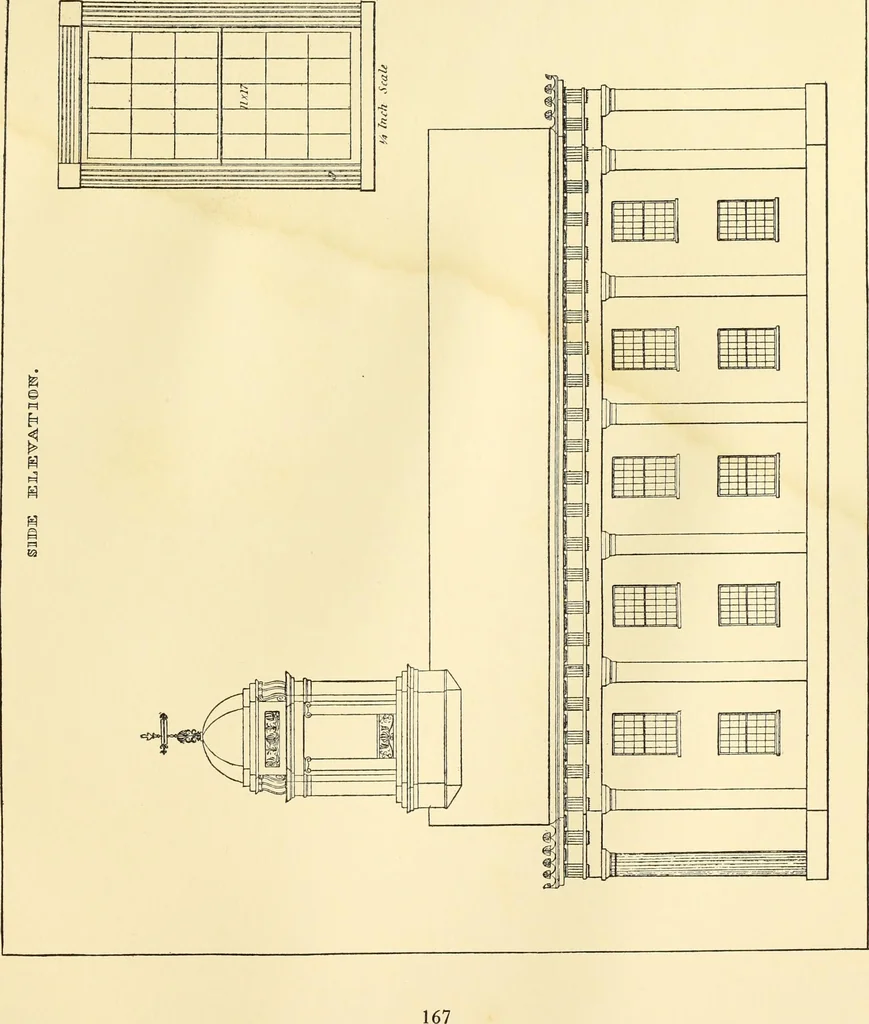 An illustration from A reprint of The country builder's assistant, The American builder's companion, The rudiments of architecture, The practical house carpenter, Practice of architecture, 1917, leaf 184