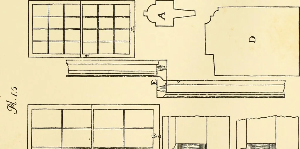 An illustration from A reprint of The country builder's assistant, The American builder's companion, The rudiments of architecture, The practical house carpenter, Practice of architecture, 1917, leaf 32