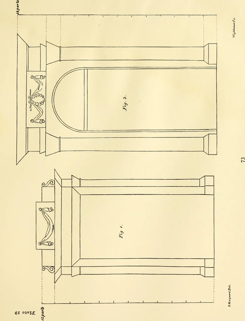 An illustration from A reprint of The country builder's assistant, The American builder's companion, The rudiments of architecture, The practical house carpenter, Practice of architecture, 1917, leaf 82