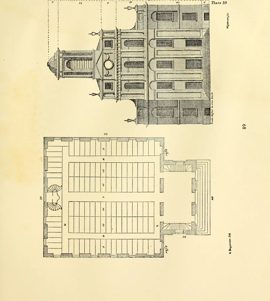 An illustration from A reprint of The country builder's assistant, The American builder's companion, The rudiments of architecture, The practical house carpenter, Practice of architecture, 1917, leaf 98