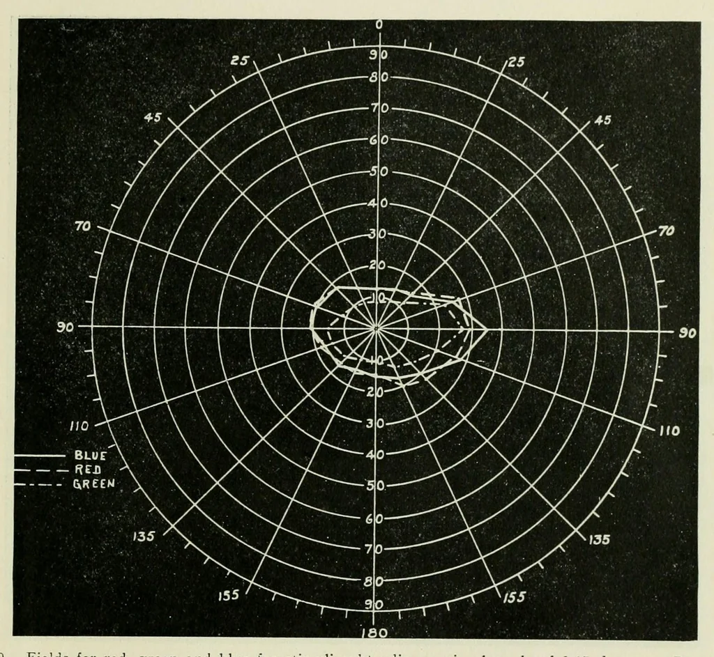 An illustration from Reprints of articles on perimetry, 1917, leaf 79
