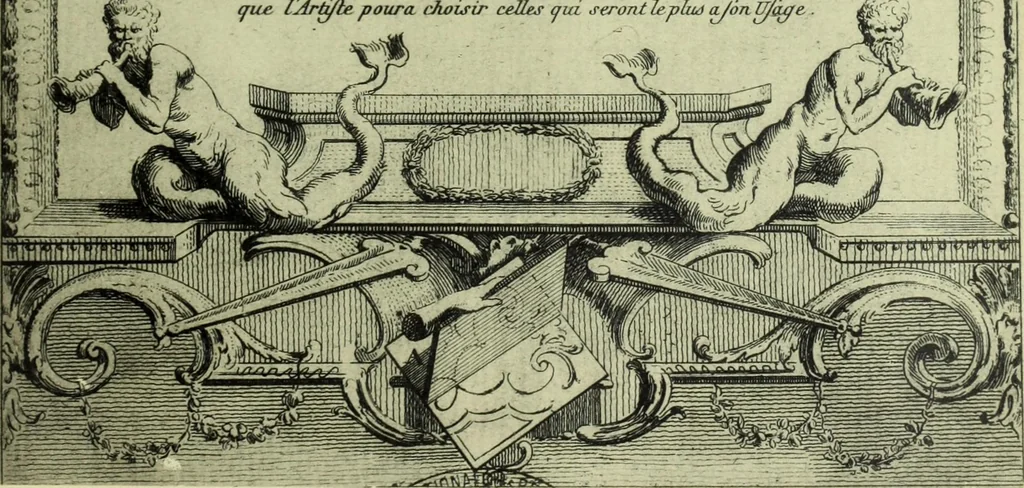 An illustration from Reproduction des uvres de Huquier & Gillot, Epoque Louis XV, 1903, leaf 104