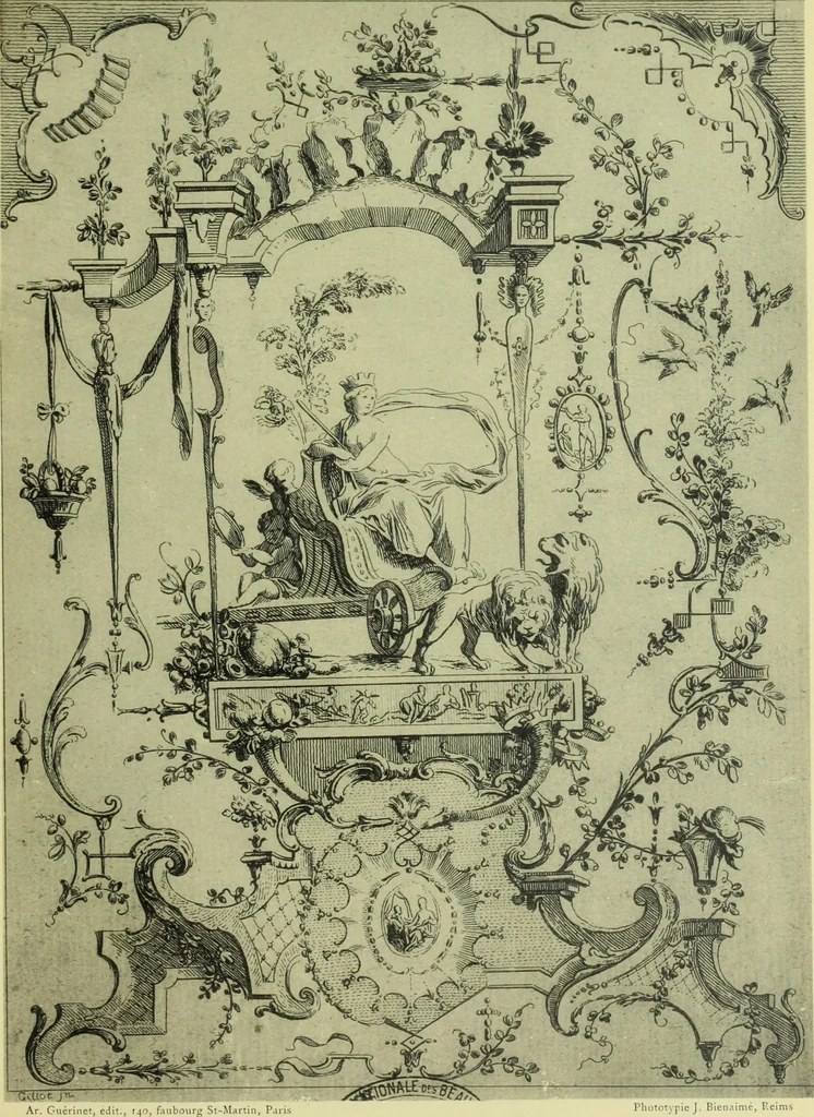 An illustration from Reproduction des uvres de Huquier & Gillot, Epoque Louis XV, 1903, leaf 124