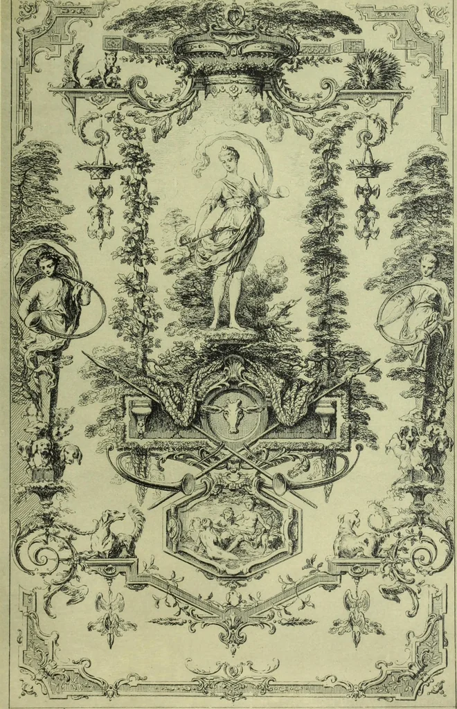 An illustration from Reproduction des uvres de Huquier & Gillot, Epoque Louis XV, 1903, leaf 126