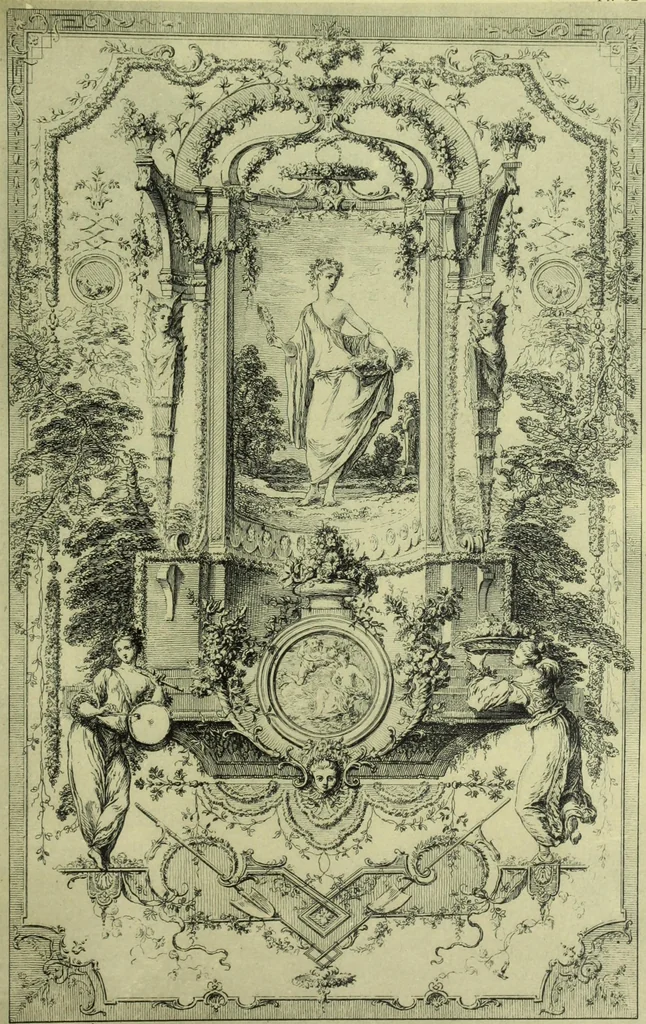 An illustration from Reproduction des uvres de Huquier & Gillot, Epoque Louis XV, 1903, leaf 128