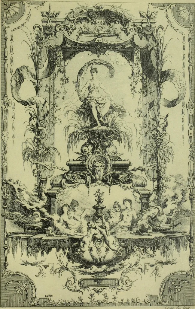 An illustration from Reproduction des uvres de Huquier & Gillot, Epoque Louis XV, 1903, leaf 132