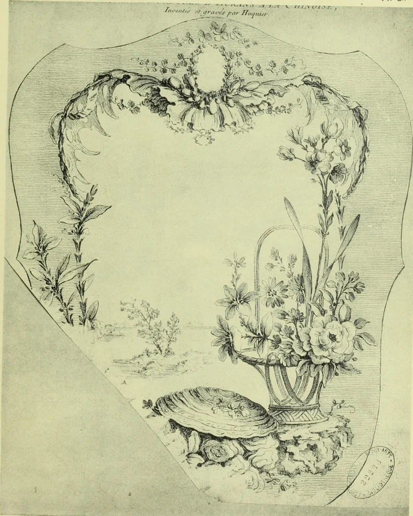 An illustration from Reproduction des uvres de Huquier & Gillot, Epoque Louis XV, 1903, leaf 54