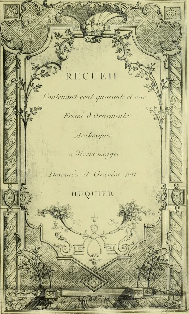An illustration from Reproduction des uvres de Huquier & Gillot, Epoque Louis XV, 1903, leaf 6
