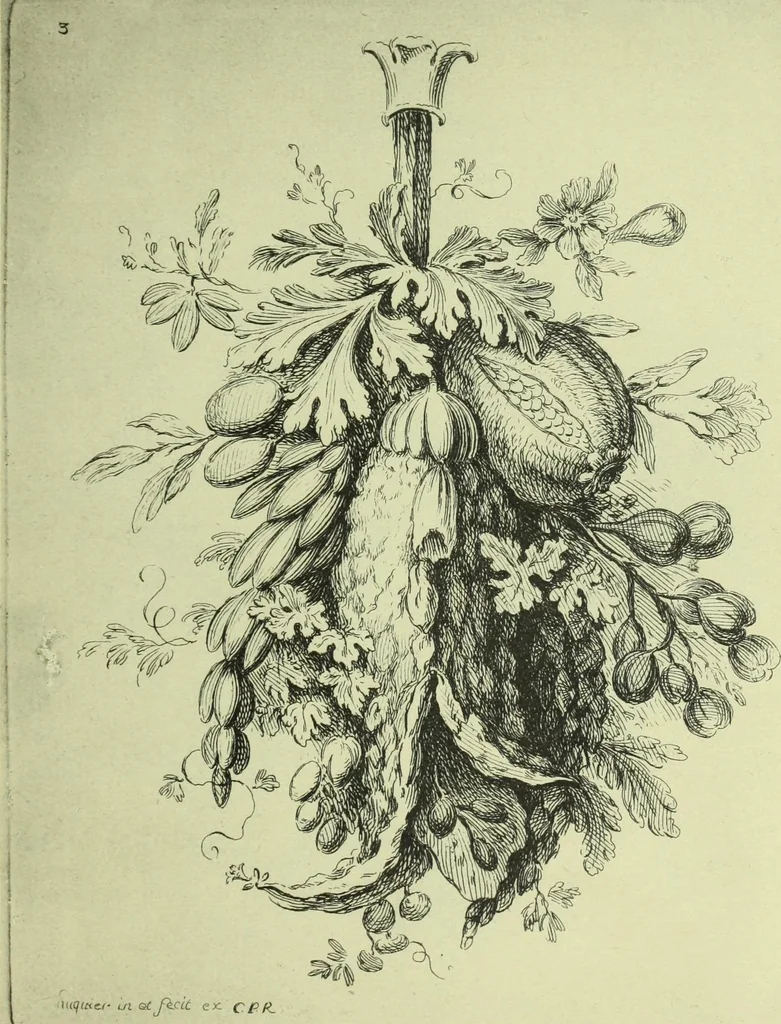 An illustration from Reproduction des uvres de Huquier & Gillot, Epoque Louis XV, 1903, leaf 82
