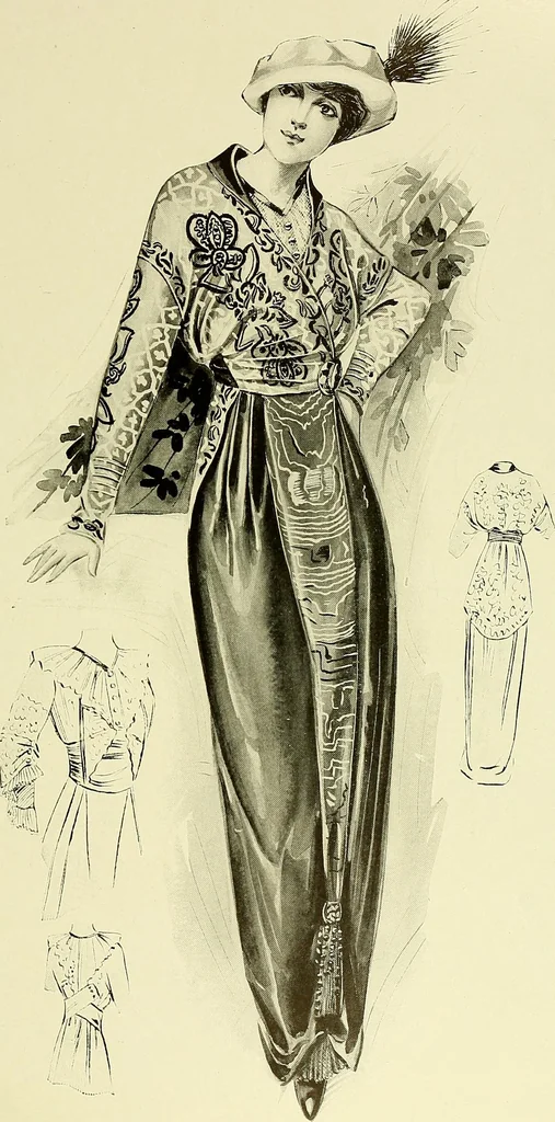 An illustration from Reproductions of model gowns exhibited by Haas brothers, for the spring season of 1913 .., 1913, leaf 22