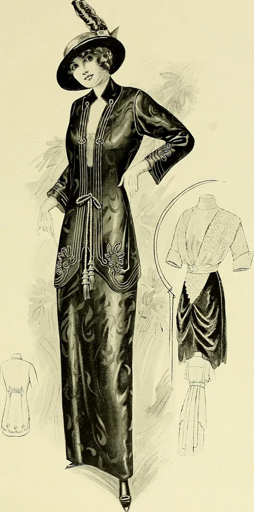 An illustration from Reproductions of model gowns exhibited by Haas brothers, for the spring season of 1913 .., 1913, leaf 36