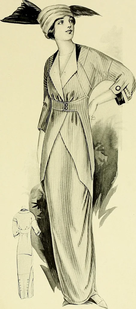 An illustration from Reproductions of model gowns exhibited by Haas brothers, for the spring season of 1913 .., 1913, leaf 66