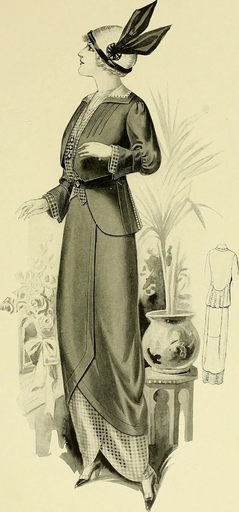 An illustration from Reproductions of model gowns exhibited by Haas brothers, for the spring season of 1913 .., 1913, leaf 68