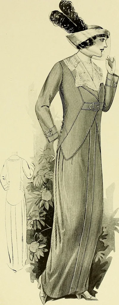 An illustration from Reproductions of model gowns exhibited by Haas brothers, for the spring season of 1913 .., 1913, leaf 70