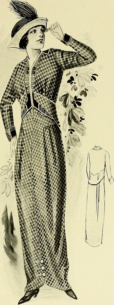 An illustration from Reproductions of model gowns exhibited by Haas brothers, for the spring season of 1913 .., 1913, leaf 74