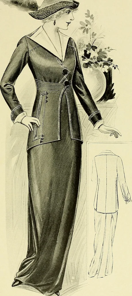 An illustration from Reproductions of model gowns exhibited by Haas brothers, for the spring season of 1913 .., 1913, leaf 76