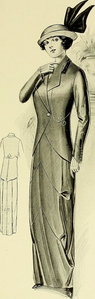 An illustration from Reproductions of model gowns exhibited by Haas brothers, for the spring season of 1913 .., 1913, leaf 84