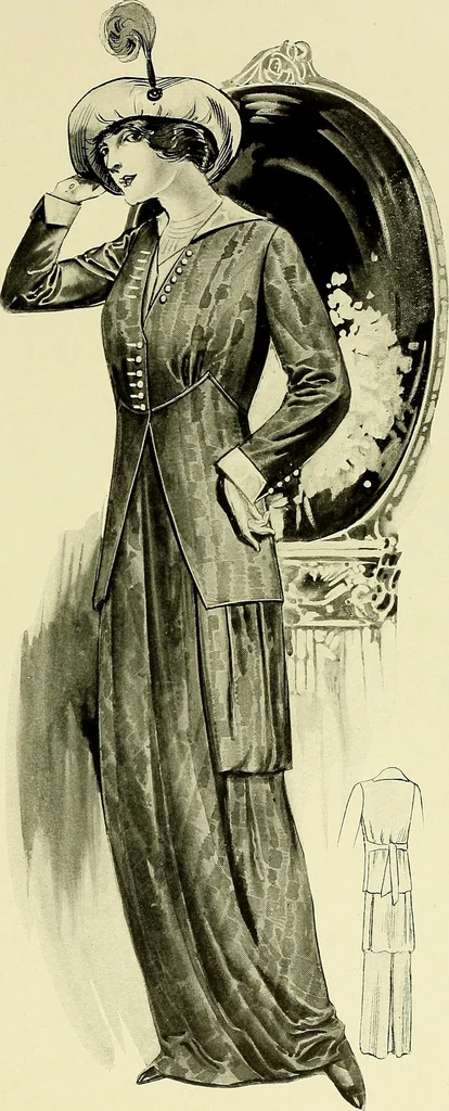 An illustration from Reproductions of model gowns exhibited by Haas brothers, for the spring season of 1913 .., 1913, leaf 88