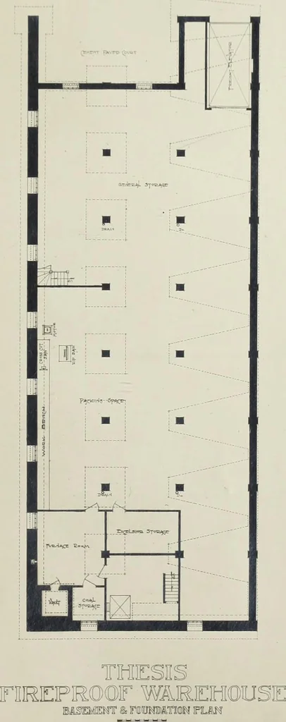 An illustration from Requirements and design of a fireproof warehouse, 1910, leaf 118