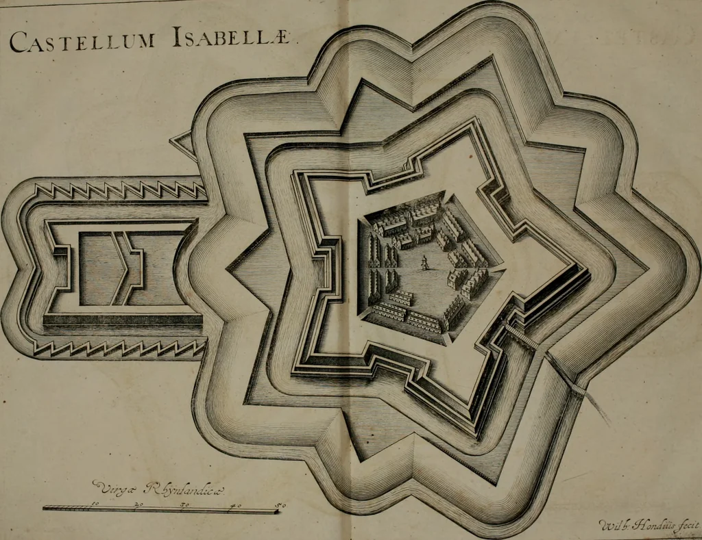 An illustration from Rerum ad sylvam-dvcis atave alibi in Belgio aut Belgis anno [1629] gestarum historia, 1631, leaf 23