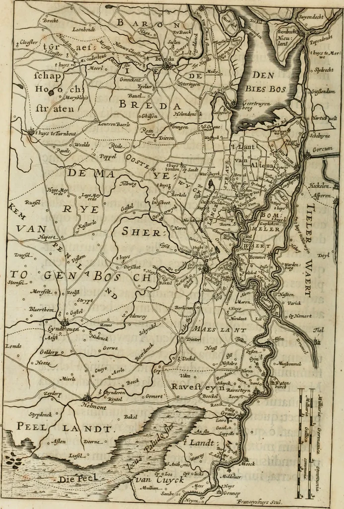 An illustration from Rerum ad sylvam-dvcis atave alibi in Belgio aut Belgis anno [1629] gestarum historia, 1631, leaf 47