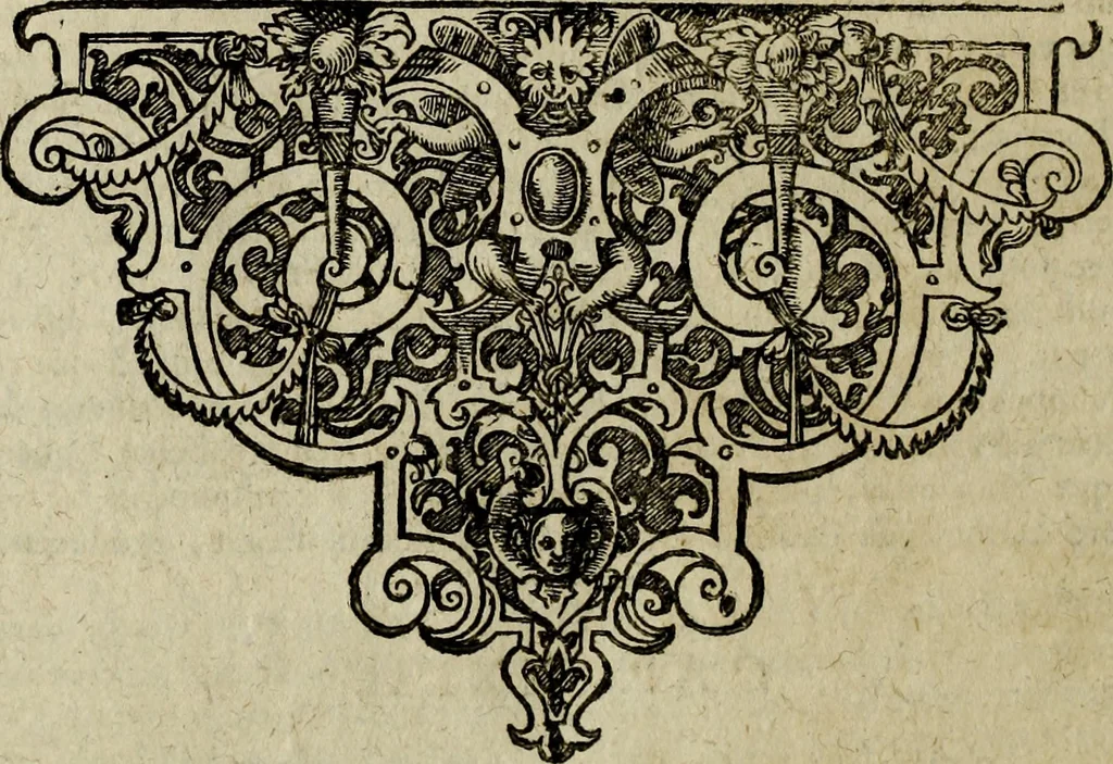 An illustration from Rerum Alamannicarum scriptores aliquot vetusti : à quibus Alamannorum qui nunc partim Suevis, partim Helvetiis cessere, historiae tam saeculares, quam ecclesiasticae traditae sunt : tribus tomis divisi, cum glossis rerum et verborum difficiliorum, ex bibliotheca Melchioris Haiminsfeldii Goldasti. Cum indice rerum & verborum accuratissimo, 1661, leaf 1137