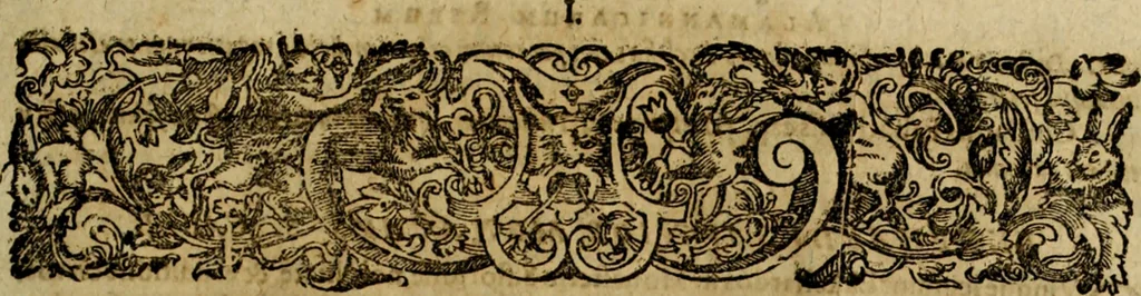 An illustration from Rerum Alamannicarum scriptores aliquot vetusti : à quibus Alamannorum qui nunc partim Suevis, partim Helvetiis cessere, historiae tam saeculares, quam ecclesiasticae traditae sunt : tribus tomis divisi, cum glossis rerum et verborum difficiliorum, ex bibliotheca Melchioris Haiminsfeldii Goldasti. Cum indice rerum & verborum accuratissimo, 1661, leaf 12