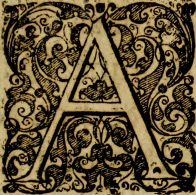 An illustration from Rerum Alamannicarum scriptores aliquot vetusti : à quibus Alamannorum qui nunc partim Suevis, partim Helvetiis cessere, historiae tam saeculares, quam ecclesiasticae traditae sunt : tribus tomis divisi, cum glossis rerum et verborum difficiliorum, ex bibliotheca Melchioris Haiminsfeldii Goldasti. Cum indice rerum & verborum accuratissimo, 1661, leaf 6