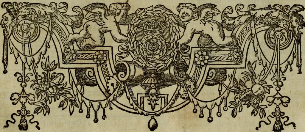 An illustration from Rervm anglicarvm scriptores post Bedam praecipvi, 1596, leaf 1044