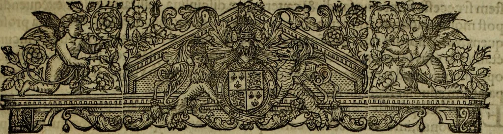 An illustration from Rervm anglicarvm scriptores post Bedam praecipvi, 1596, leaf 14